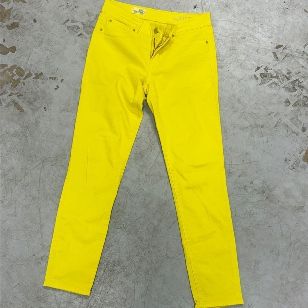 Bright Yellow Women's Jeans GAP Leggings Jean Skinny Size 0 LIKE NEW